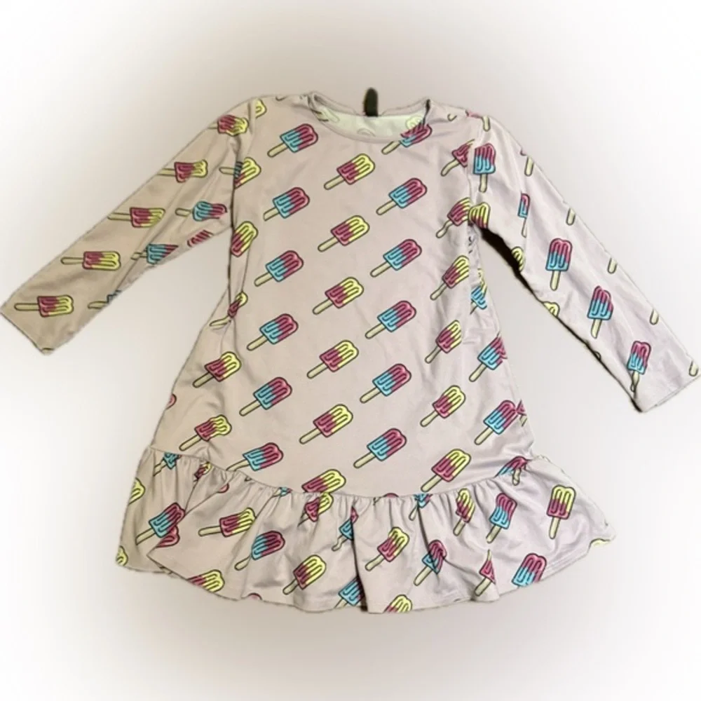 Pixielane Simply Soft popsicle long sleeve nightgown girls size 5 EUC